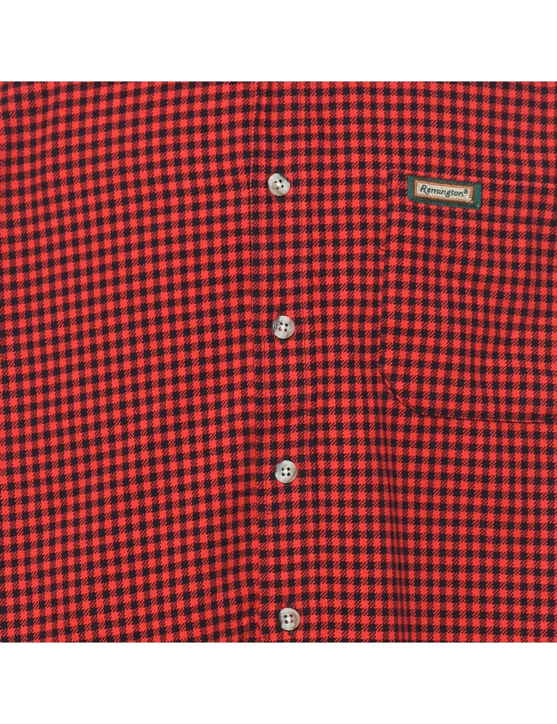Red & Black Classic Checked Shirt - L