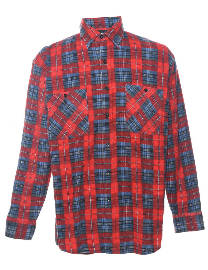Red & Blue Checked Shirt - M