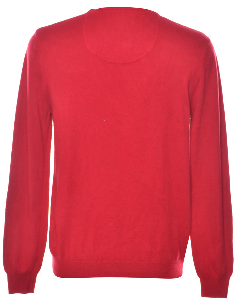 Red Long Sleeved Jumper - M