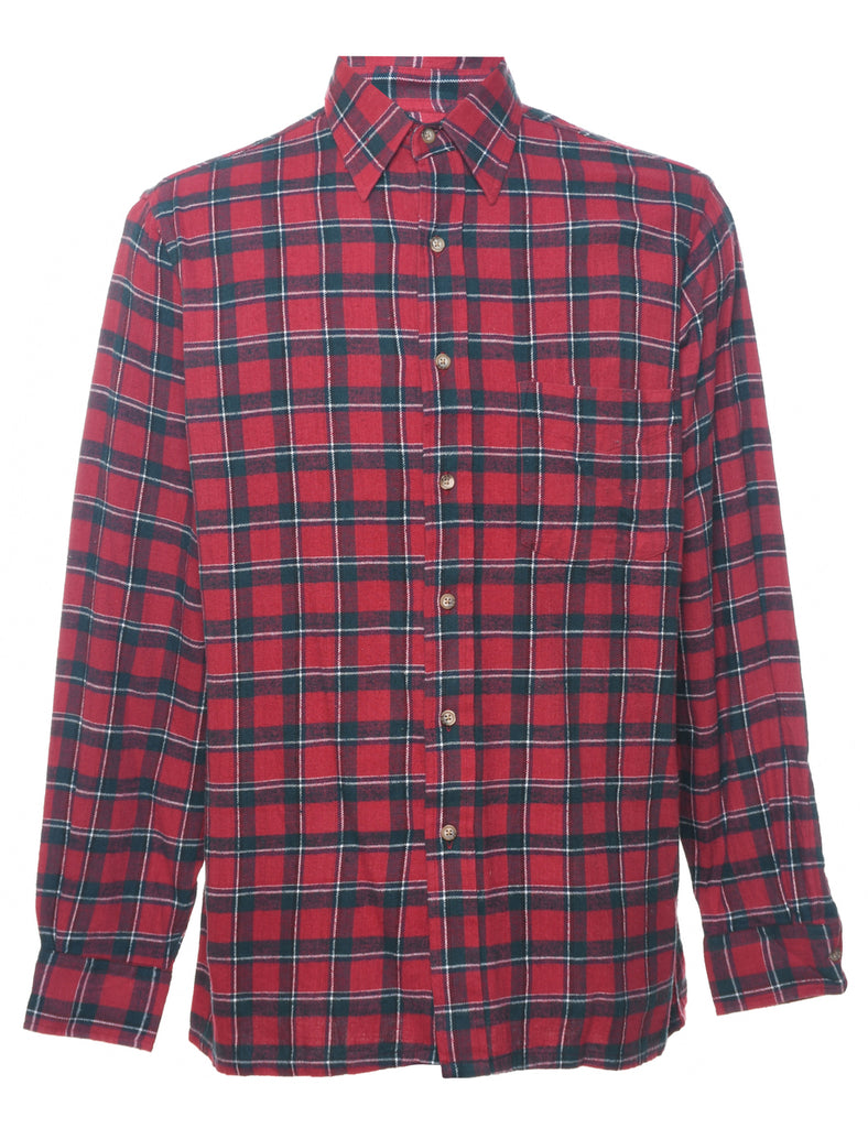 Red Plaid Shirt - M