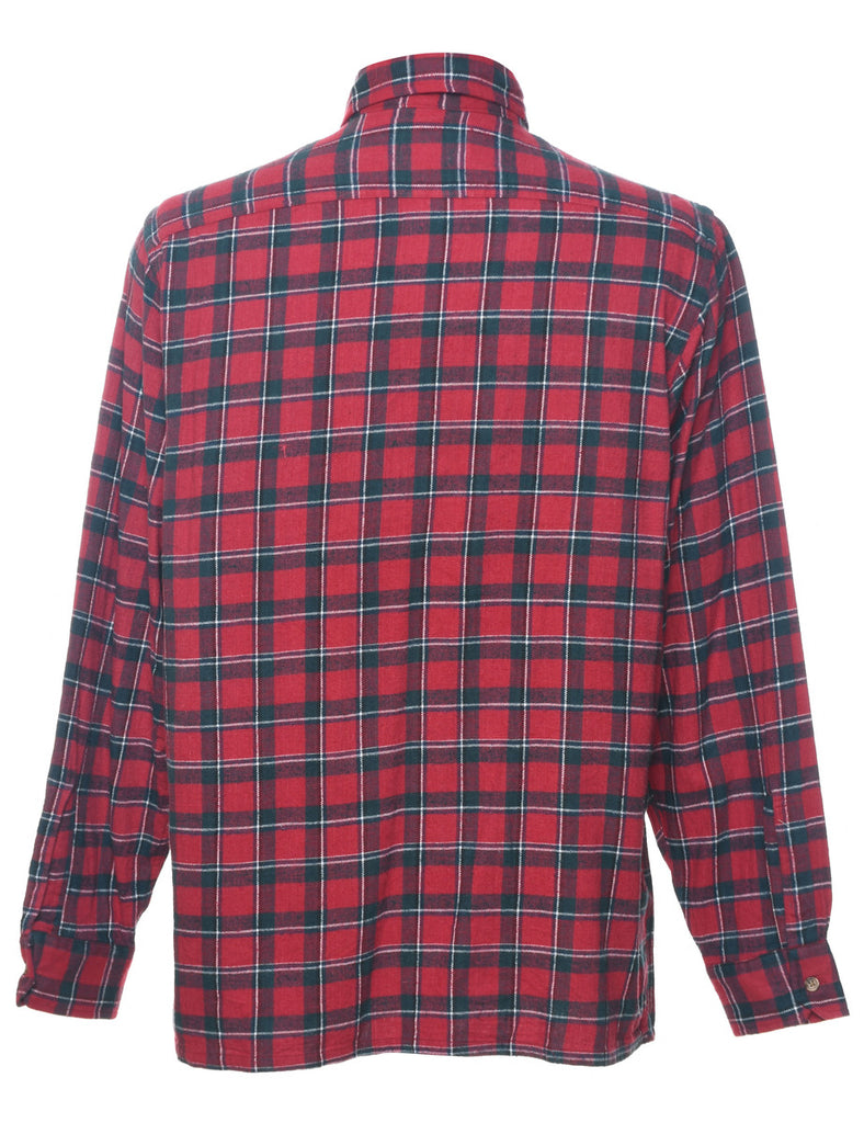 Red Plaid Shirt - M