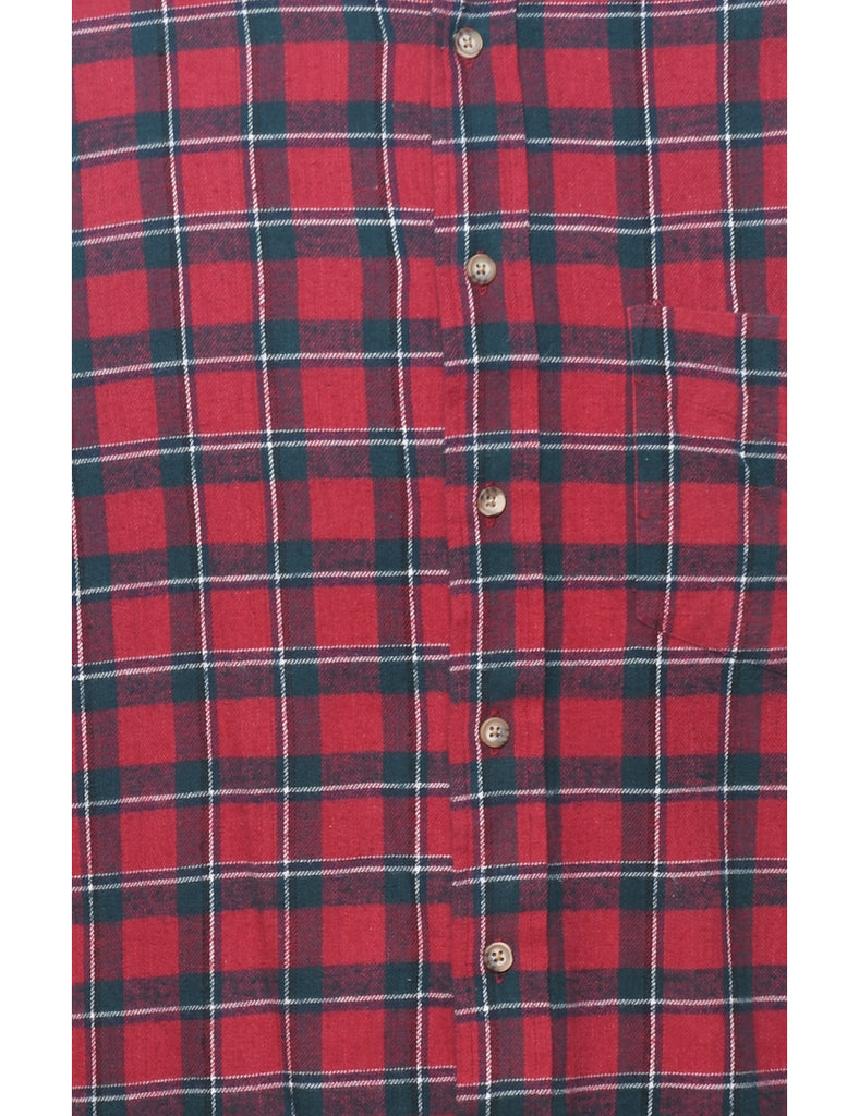 Red Plaid Shirt - M