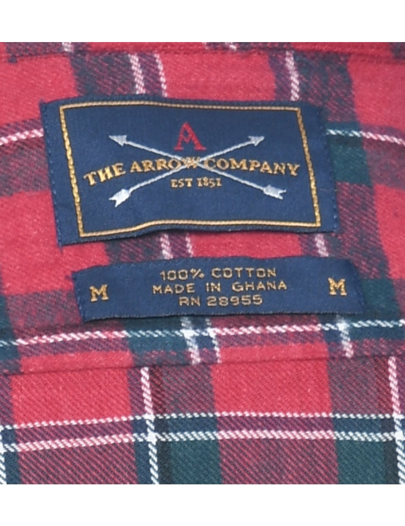 Red Plaid Shirt - M