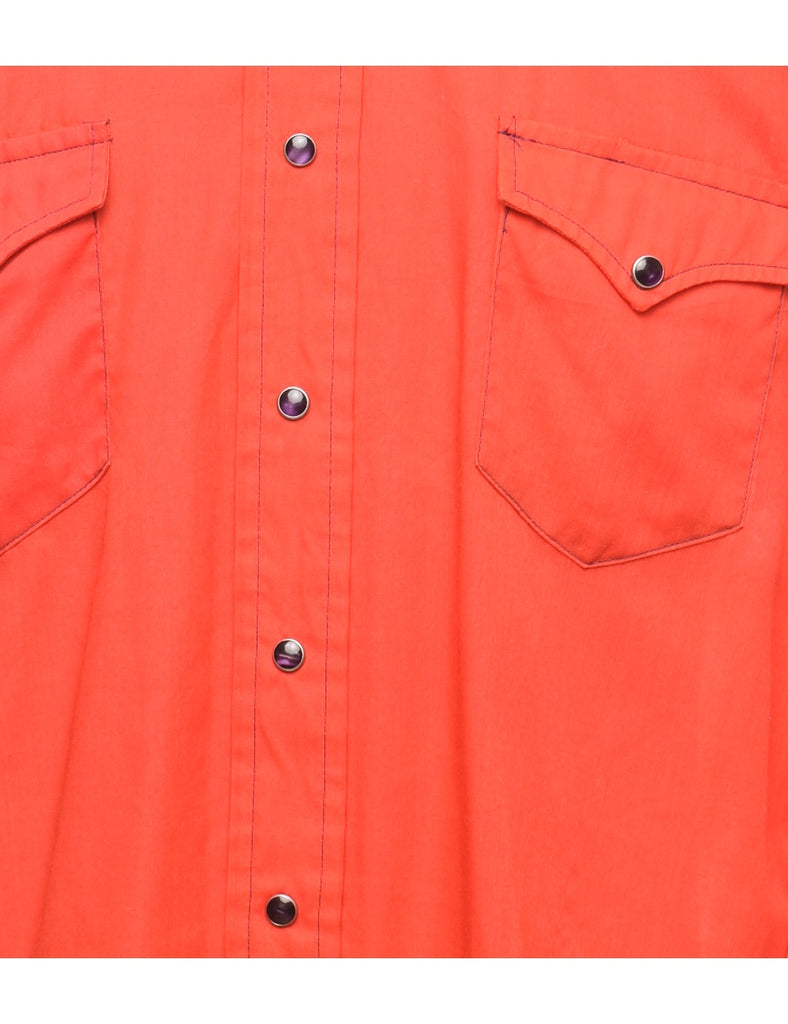Red Western Shirt - M