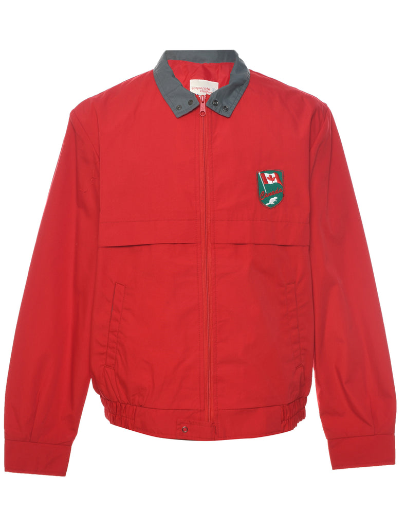 Red Zip Front Jacket - M