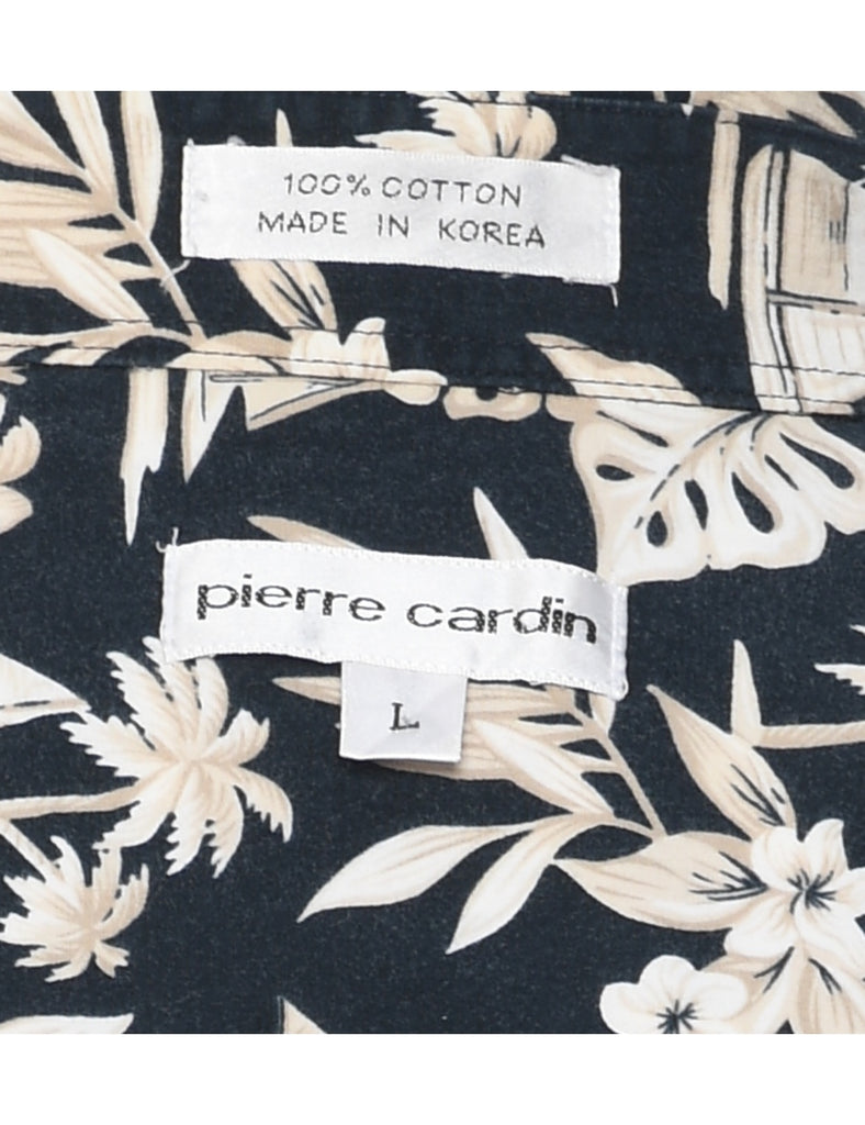 Sailboat Print Pierre Cardin Hawaiian Shirt - L