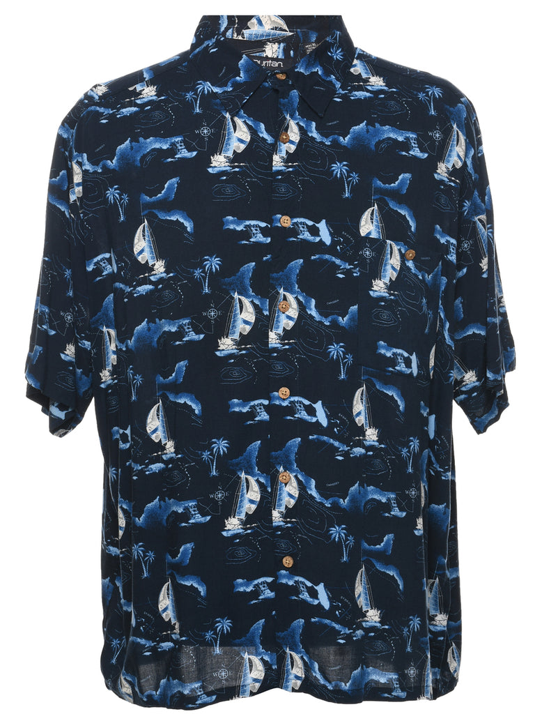 Sailboat Puritan Hawaiian Shirt - XL