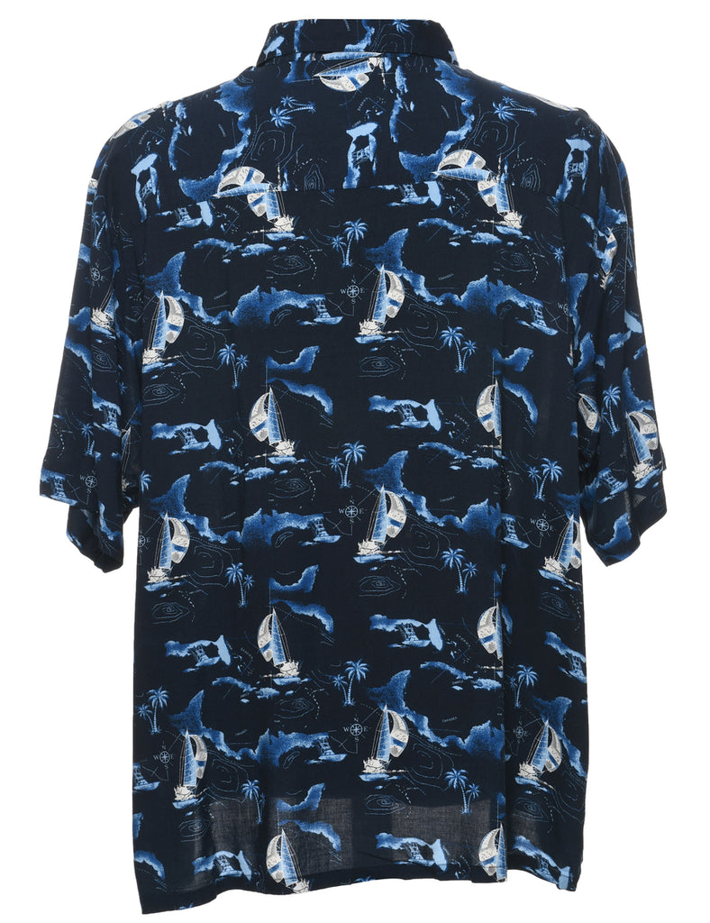 Sailboat Puritan Hawaiian Shirt - XL