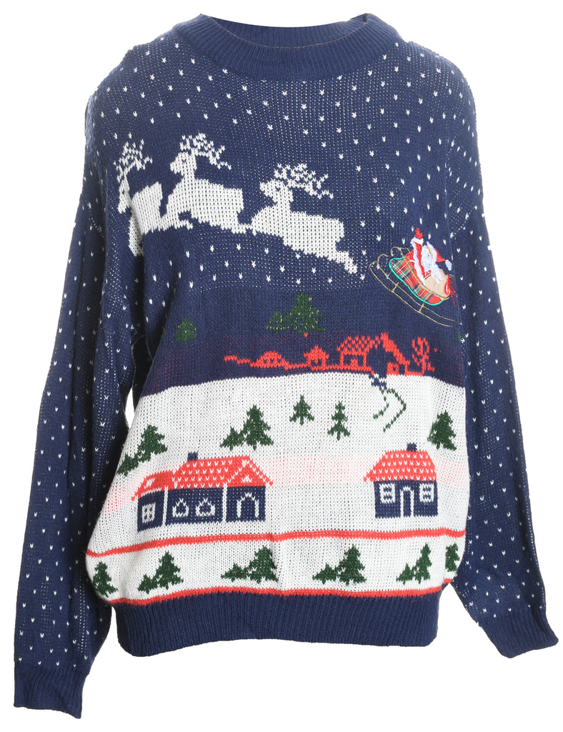 Santa Claus Christmas Jumper - L