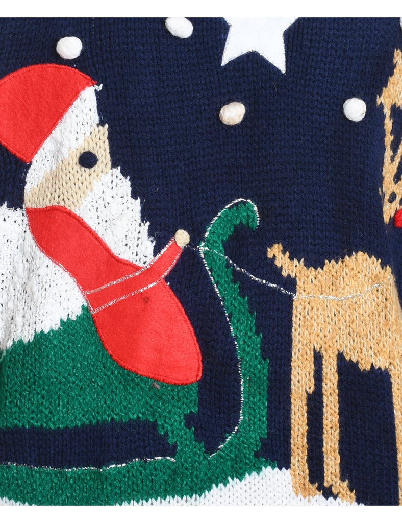 Santa Claus Christmas Jumper - M