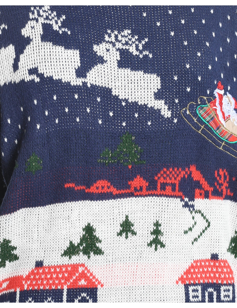 Santa Claus Christmas Jumper - L