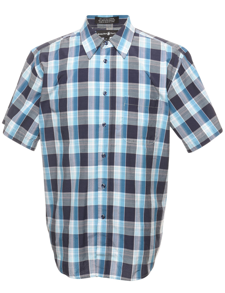 Short Sleeve Checked Shirt - XL