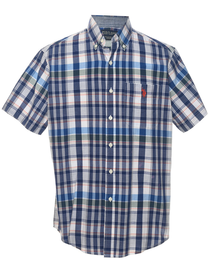 Short Sleeve Checked Shirt - M