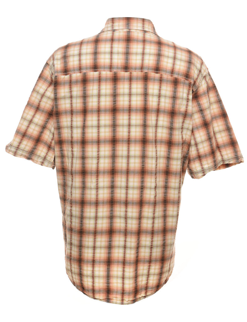 Short Sleeve Checked Shirt - XL