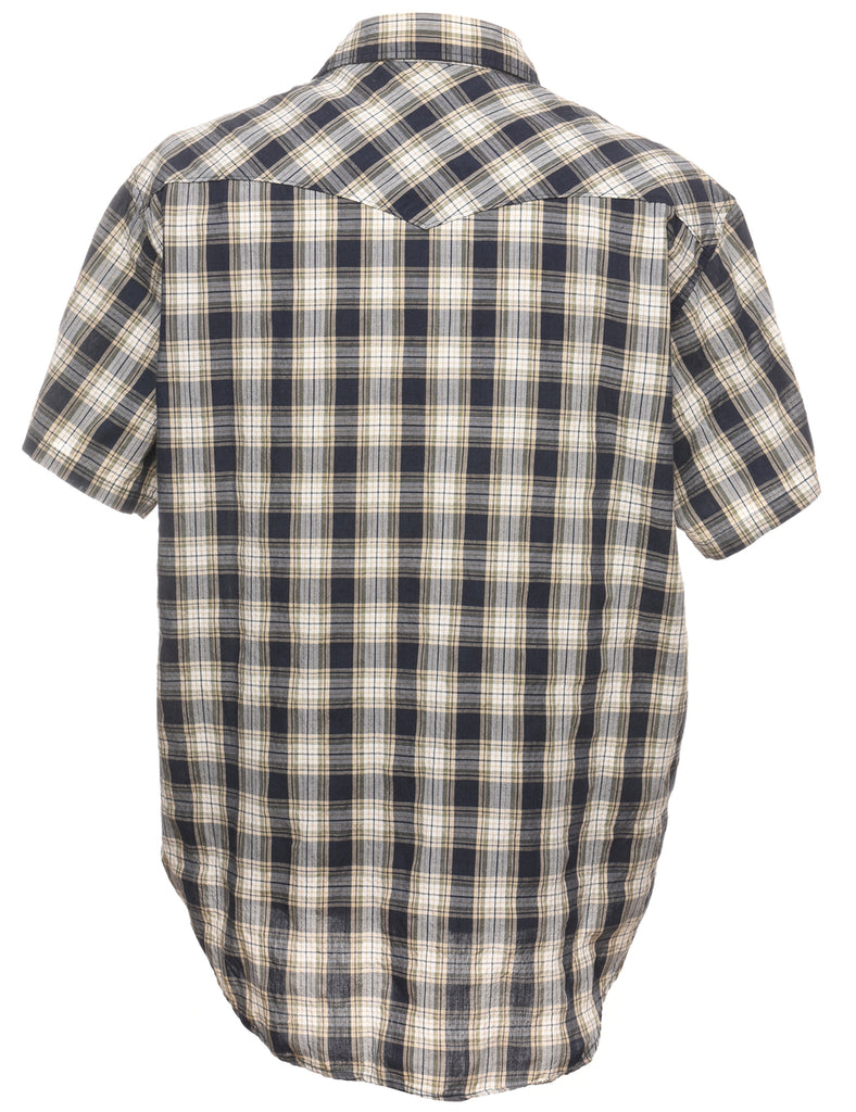 Short Sleeve Checked Shirt - XL
