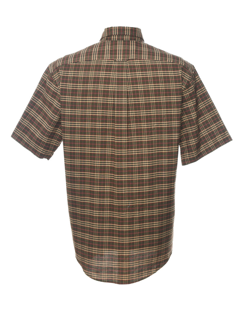 Short Sleeve Checked Shirt - M