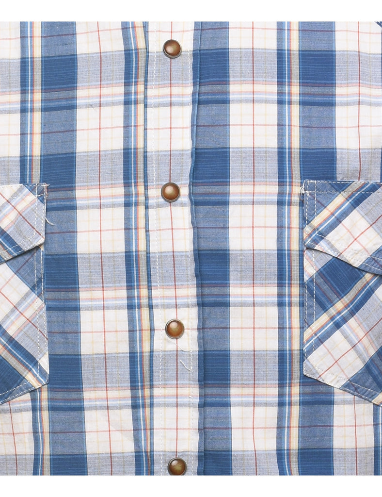 Short Sleeve Checked Shirt - L