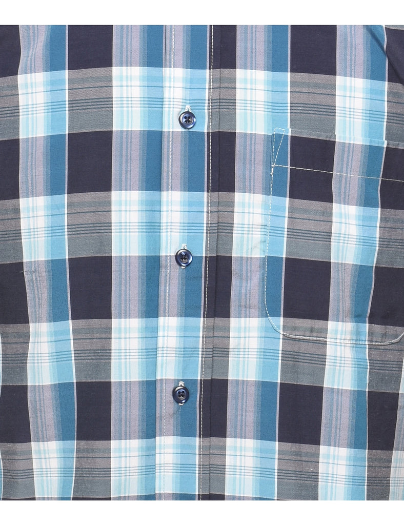 Short Sleeve Checked Shirt - XL