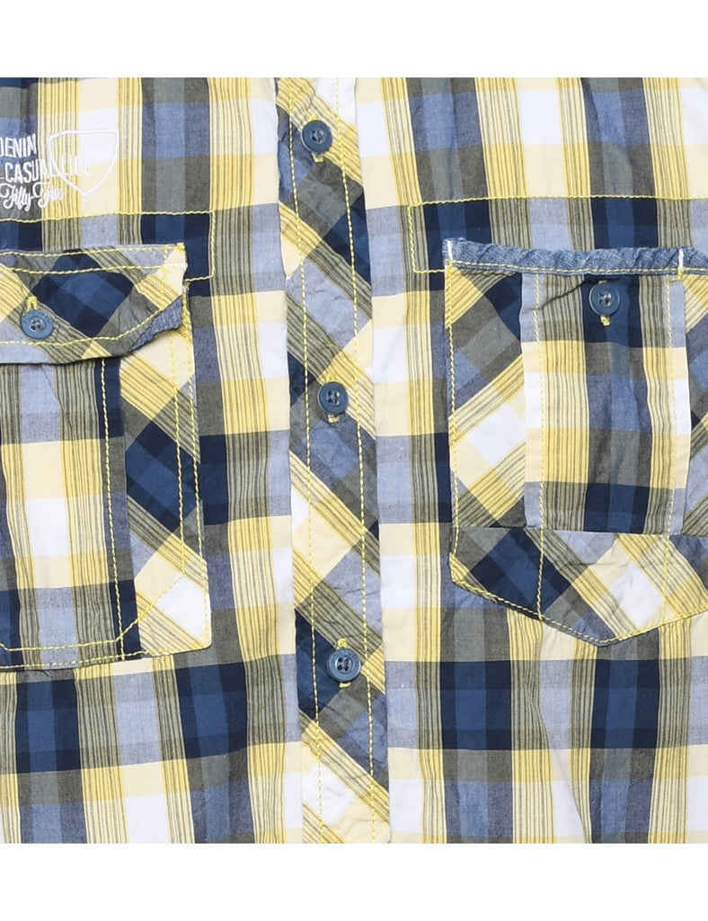 Short Sleeve Checked Shirt - XL