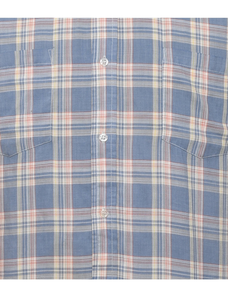 Short Sleeve Checked Shirt - L