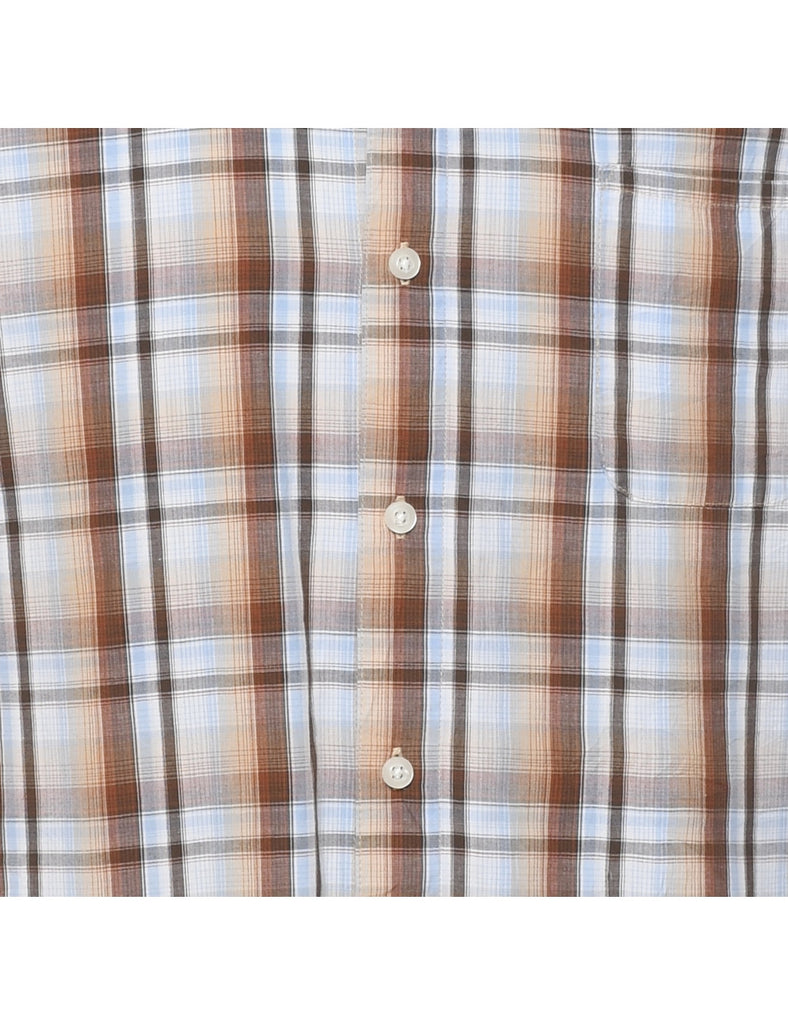 Short Sleeve Checked Shirt - L