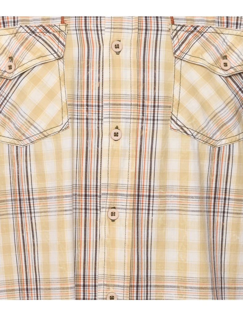 Short Sleeve Checked Shirt - M