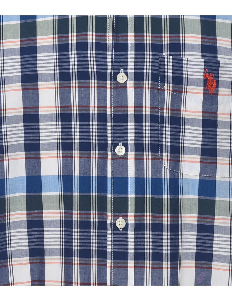 Short Sleeve Checked Shirt - M
