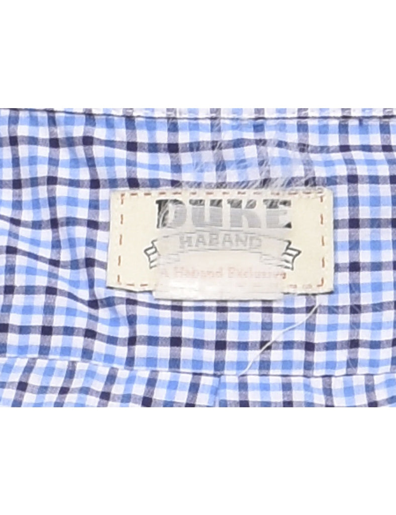 Short Sleeve Checked Shirt - XL