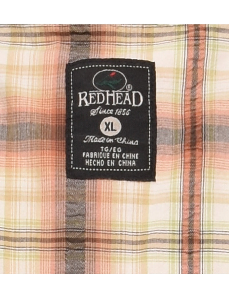 Short Sleeve Checked Shirt - XL