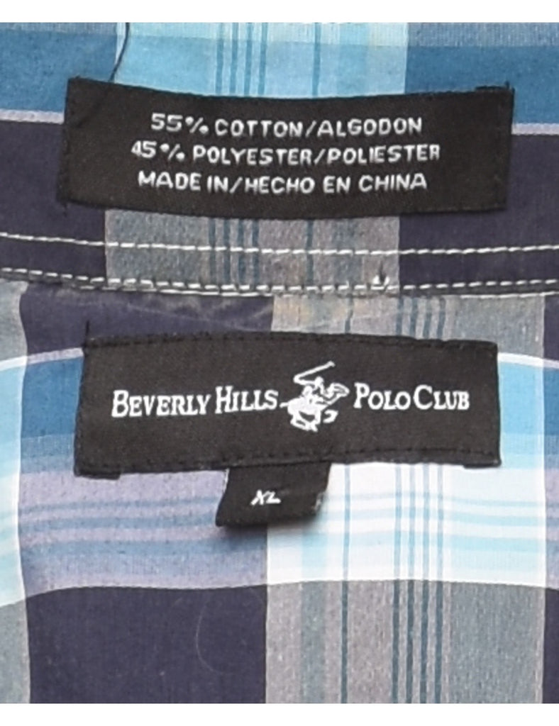 Short Sleeve Checked Shirt - XL