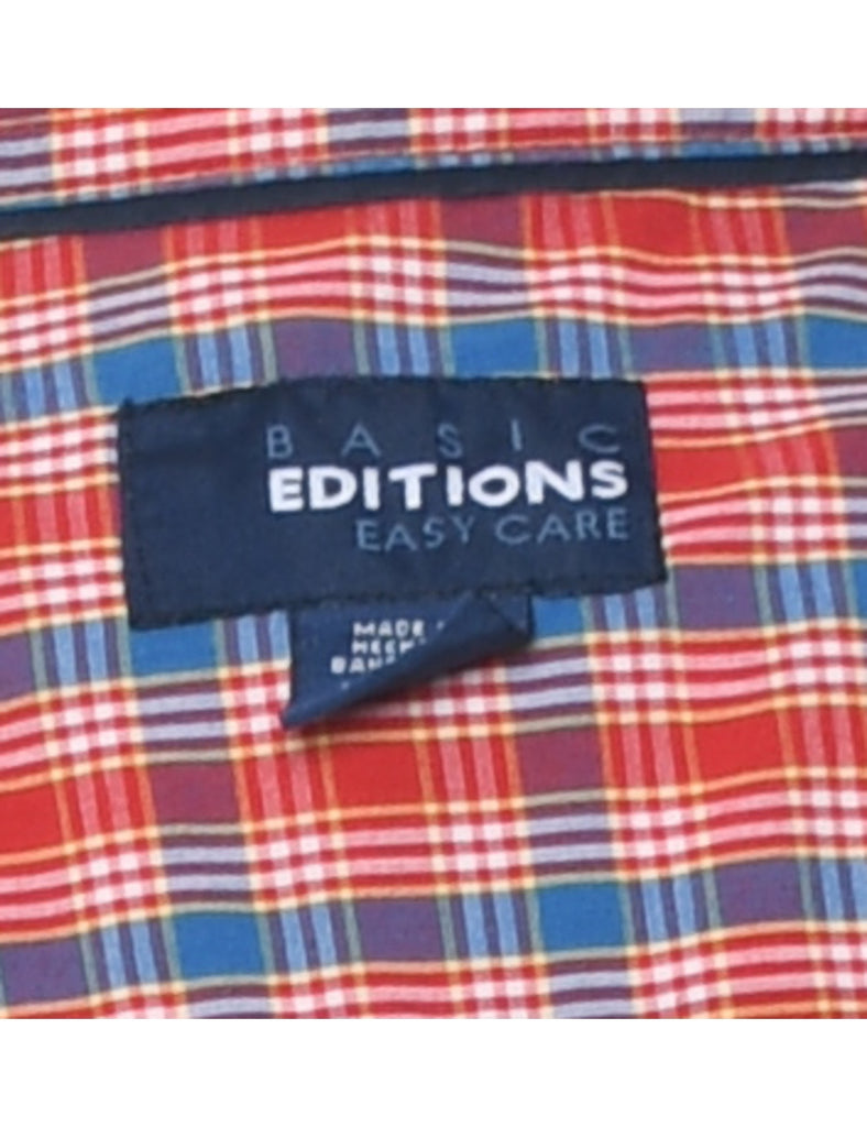 Short Sleeve Checked Shirt - M