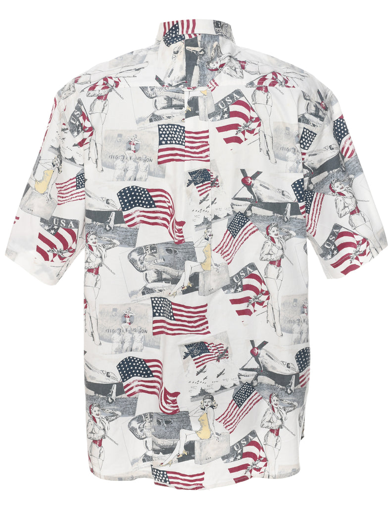 Short Sleeve Hawaiian Shirt - M