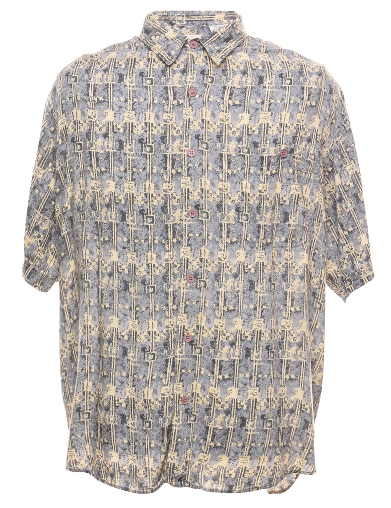 Short Sleeve Patterned Shirt - XL