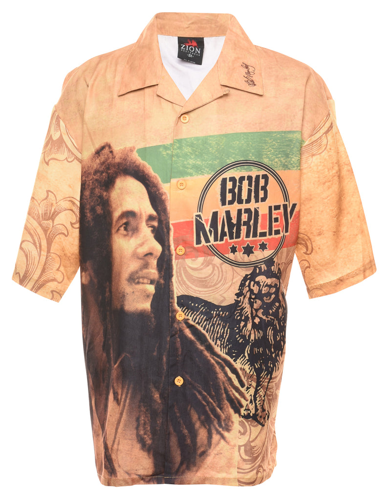 Short Sleeve Printed Shirt - XXL