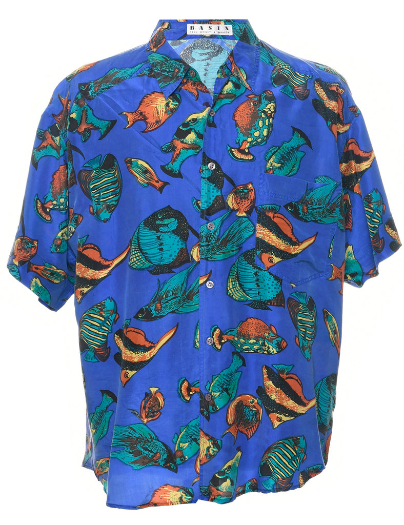 Silk Fish Short Sleeved Shirt - XL