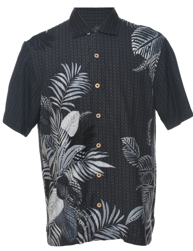 Silk Foliage Hawaiian Shirt - M