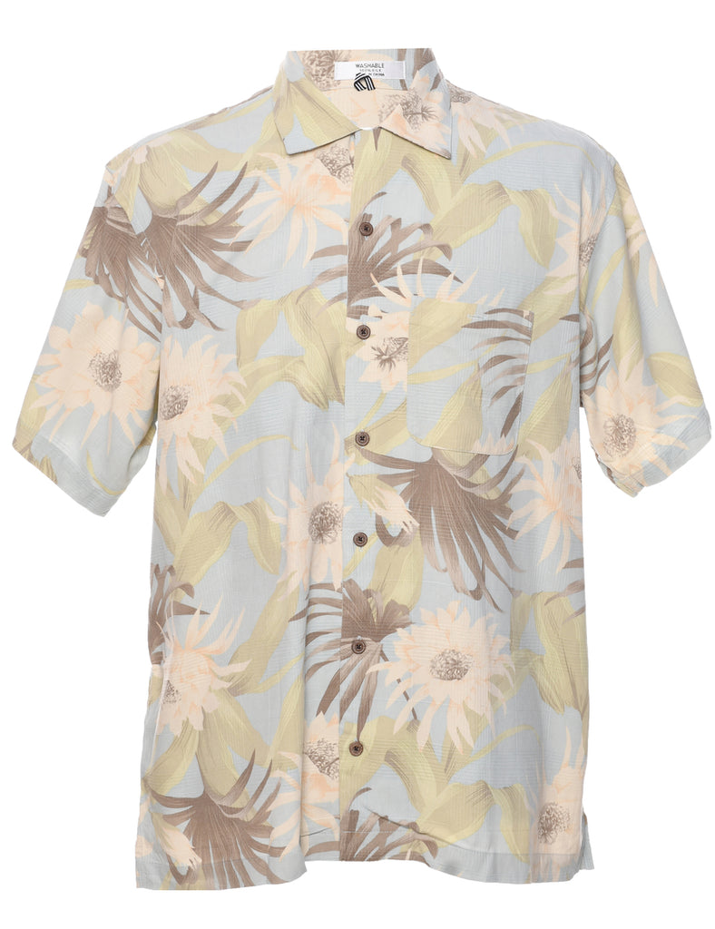 Silk Geoffrey Beene Hawaiian Shirt - L