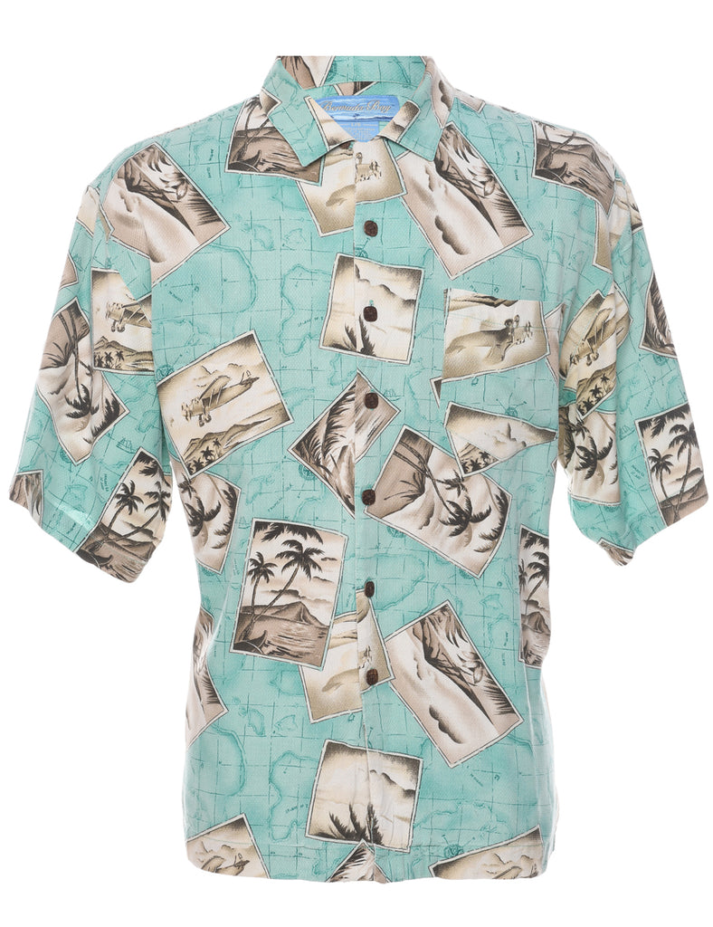 Silk Hawaiian Shirt - L