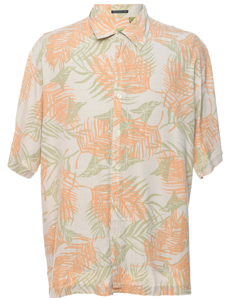 Silk Izod Hawaiian Shirt - XL