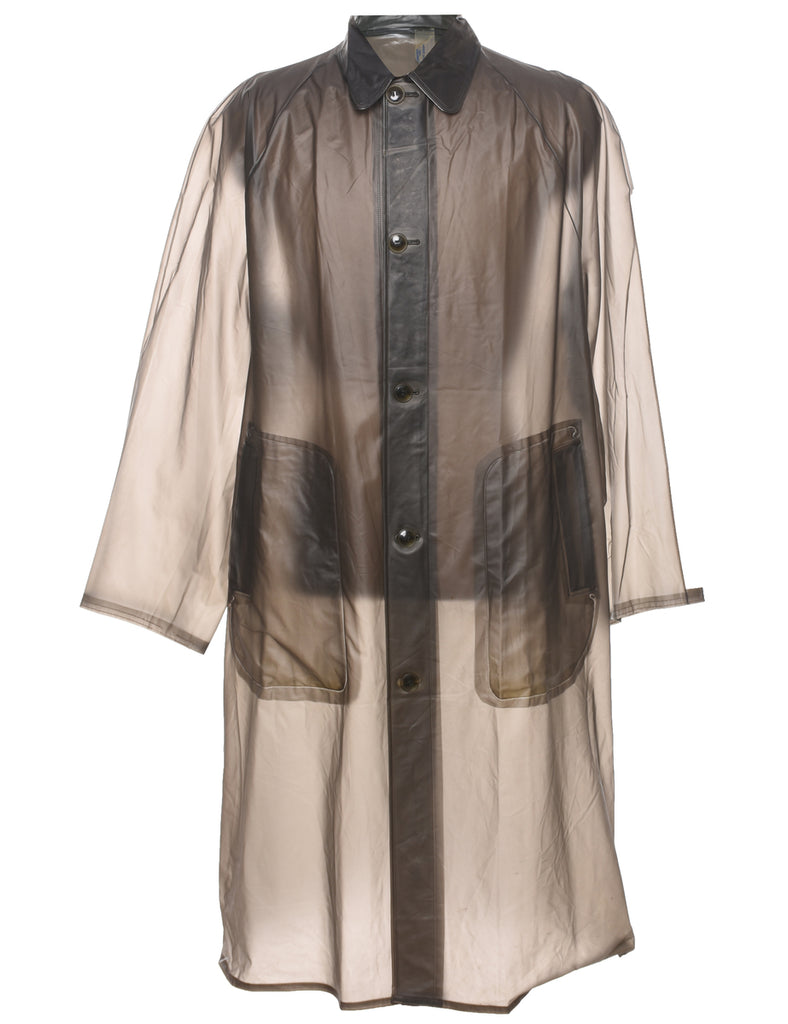 Single Breasted Sheer Raincoat - XL
