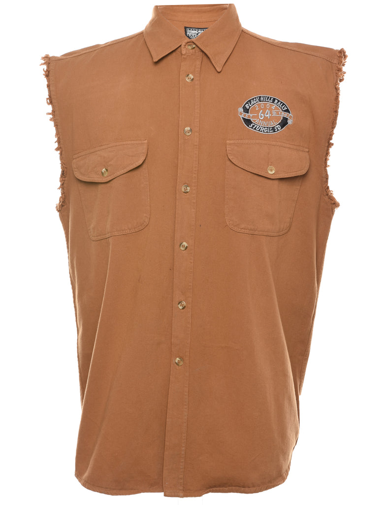 Sleeveless Denim Shirt - M
