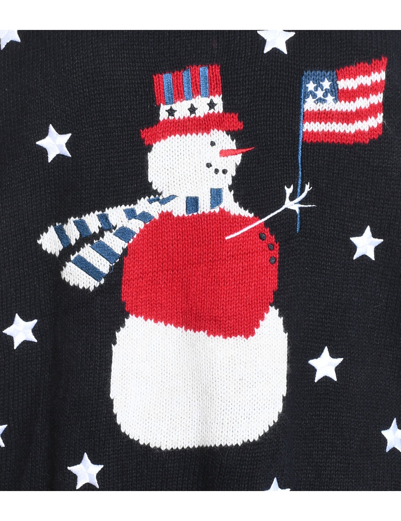Snowman Christmas Jumper - L