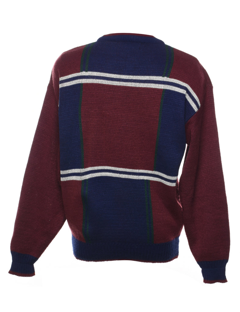 Sporty Striped Jumper - L