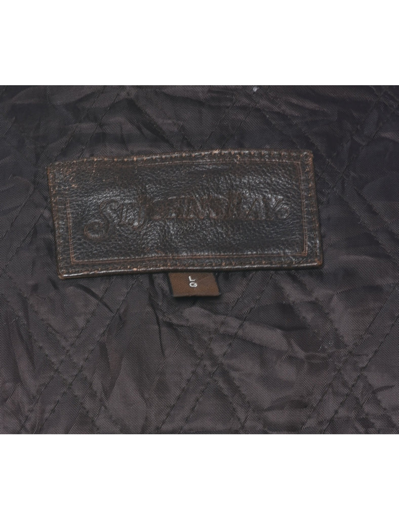 St. John Bay Leather Jacket - L