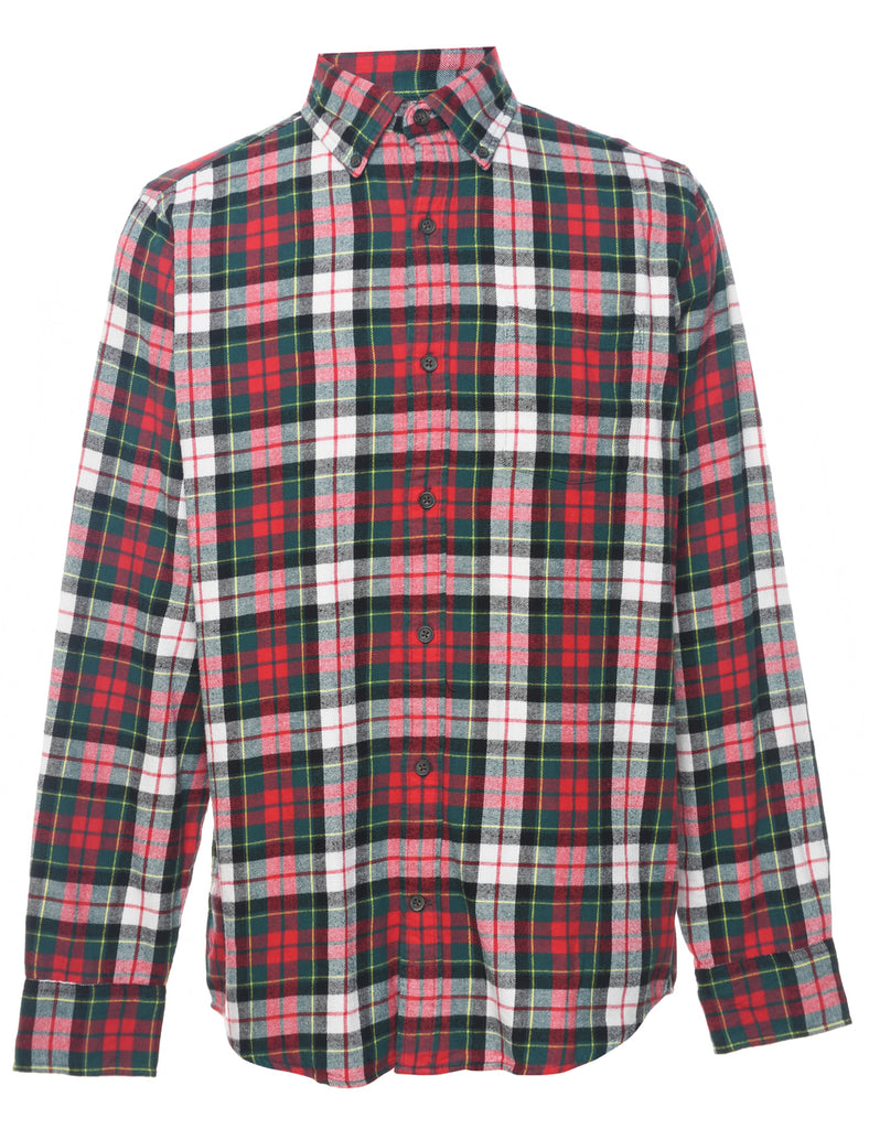 St John's Bay Plaid Multi-Colour 1990s Shirt - S