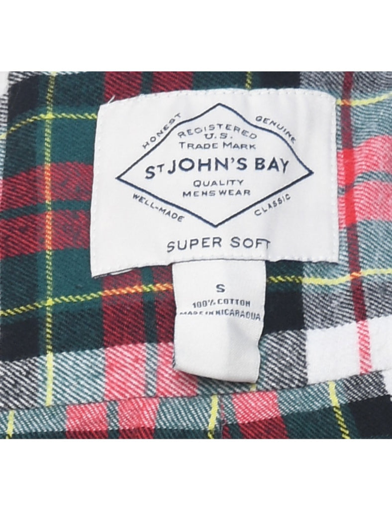 St John's Bay Plaid Multi-Colour 1990s Shirt - S