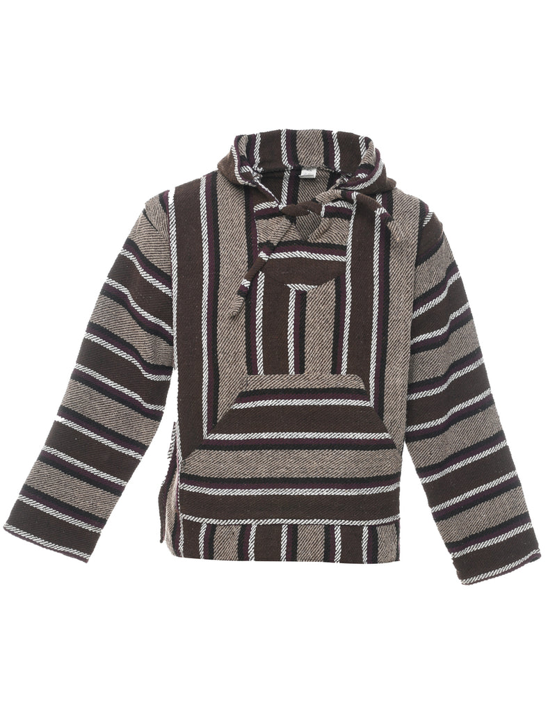 Striped Baja Hoodie - L