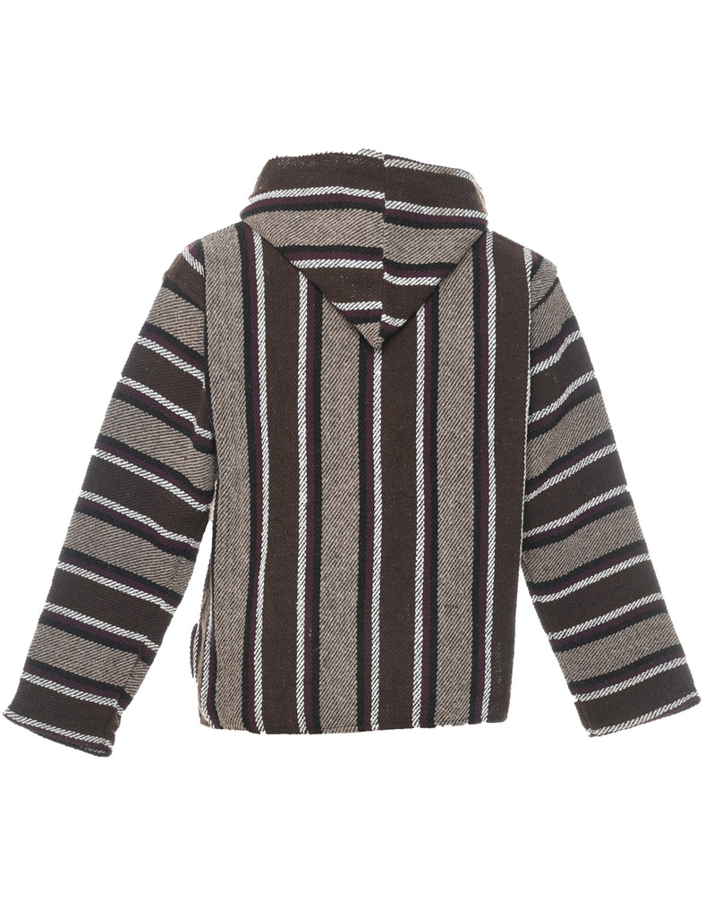 Striped Baja Hoodie - L