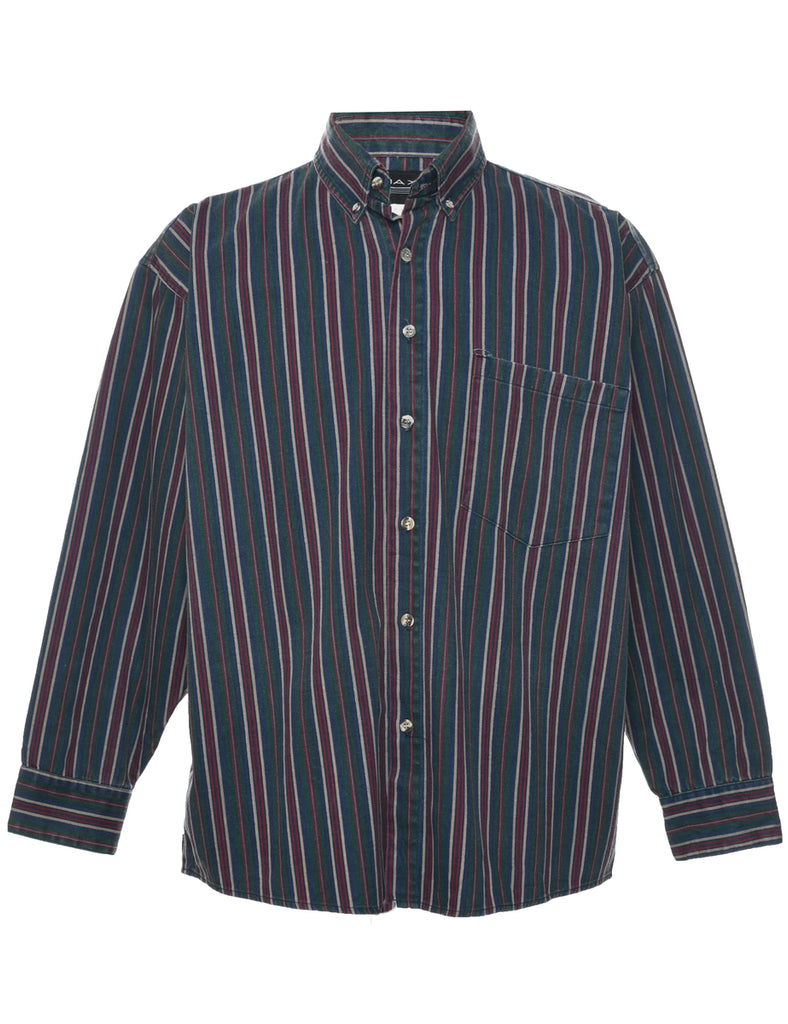 Striped Denim Shirt - M