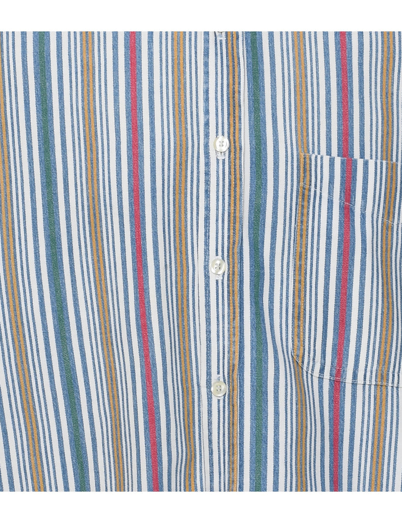 Striped Denim Shirt - L